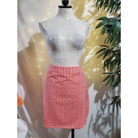RipSkirt Hawaii Adjustable Length 2 Wrap Skirt Womens XL Geo Print Pockets Red - Picture 1 of 11